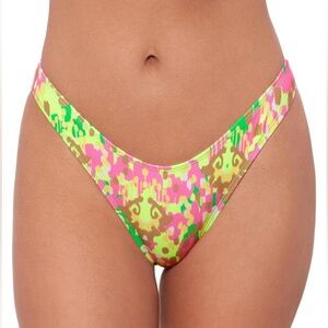 Sports Illustrated Women's Scoop Hipster Bikini Bottom Size Large Green L